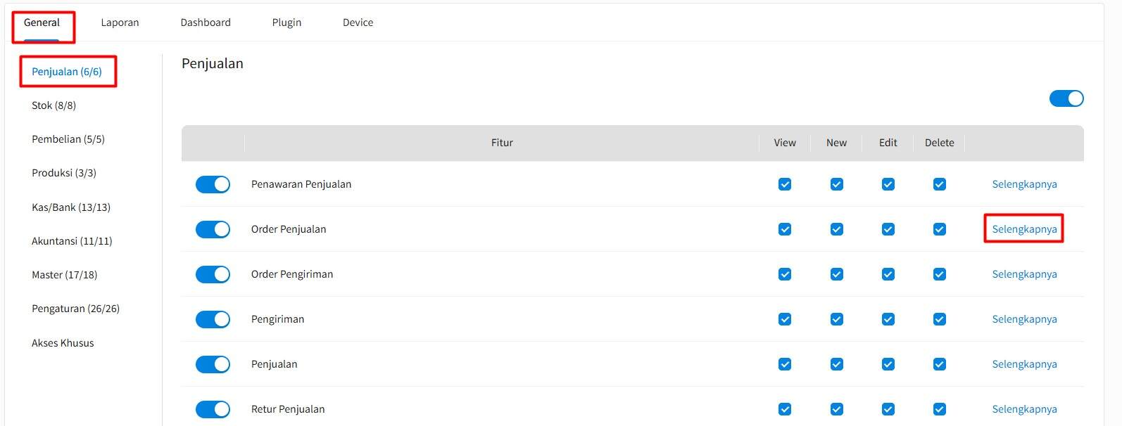 Setting Hak Akses Check dan Approve Order Penjualan User Beecloud 3.0