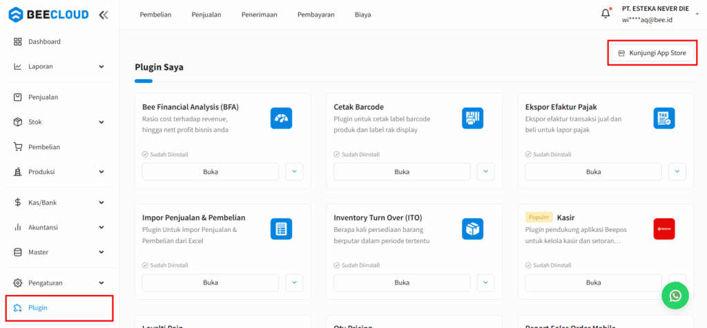 Installasi Plugin Promo Pada Beecloud 3.0