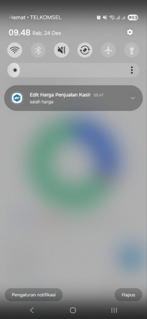 Notifikasi Beecloud Dashboard