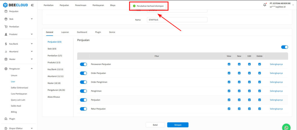 Pastikan Sudah Berhasil Simpan