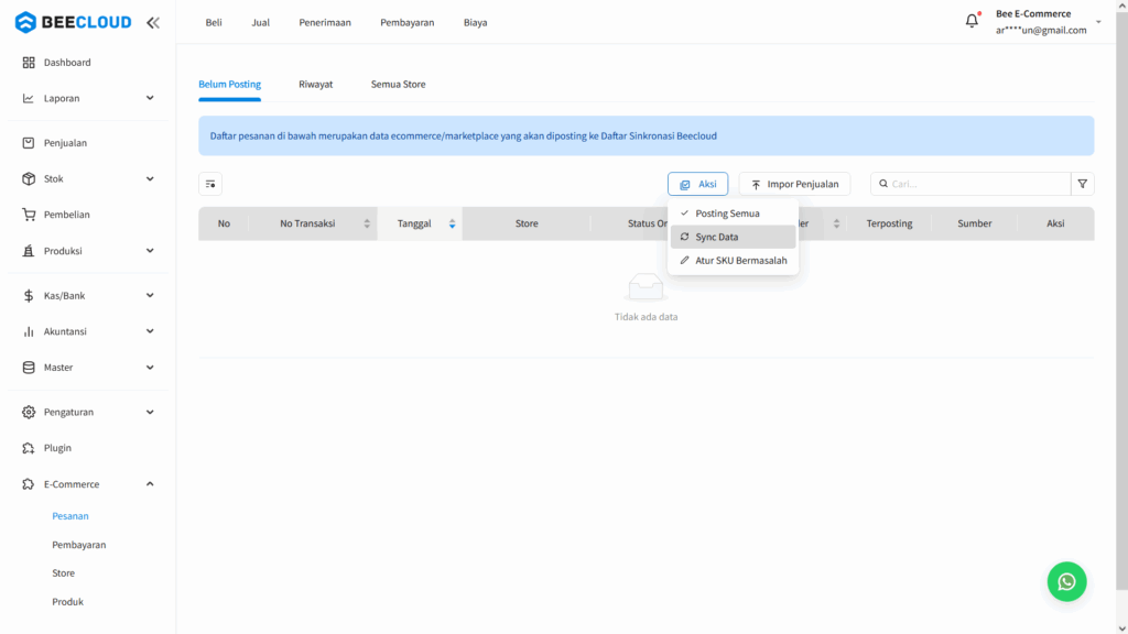 Cara Sinkronisasi Transaksi Marketplace ke Beecloud