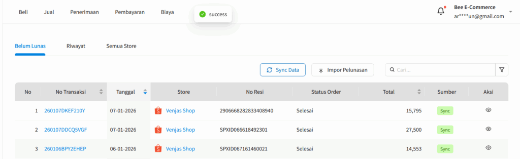 Cara Melakukan Pelunasan Transaksi dari Marketplace
