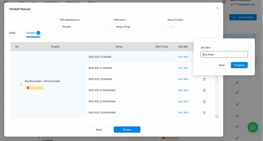 Cara Melakukan Mapping Produk pada E-Commerce Beecloud