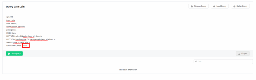 Gambar 6. Offset 5000