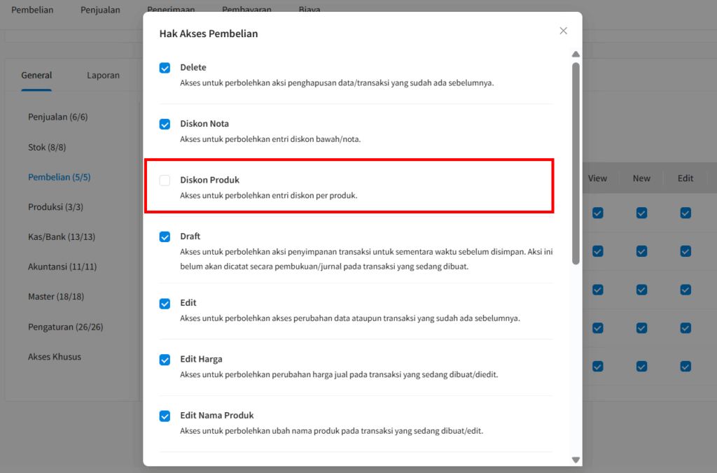 Diskon Produk Pembelian Belum Aktif