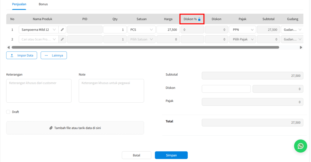 Diskon Produk penjualan beecloud 3.0