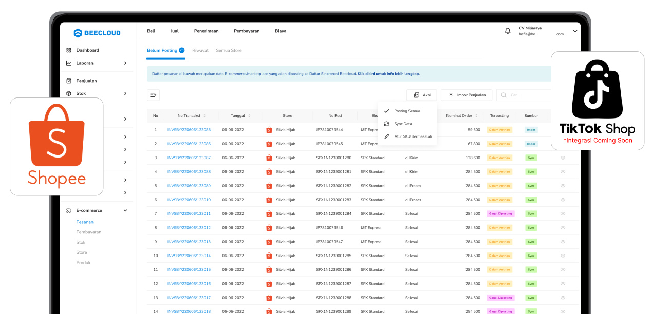 Page Beecloud E Commerce Section Hero