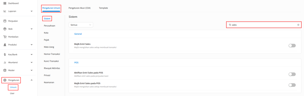 Entri Sales pada POS Beecloud 3.0