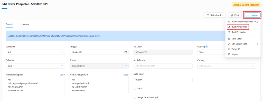 Pengantar dan Penerima Pengiriman Beecloud 3.0