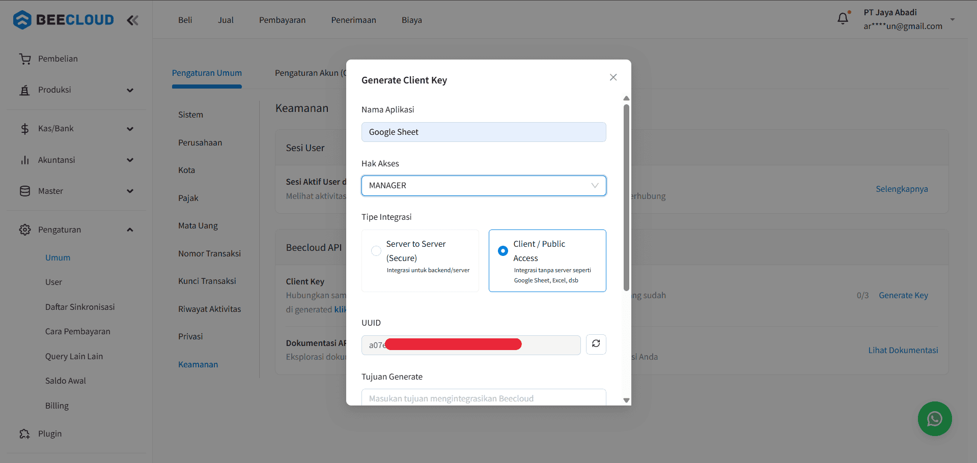 Update Mei 2026 Create Client Key Api