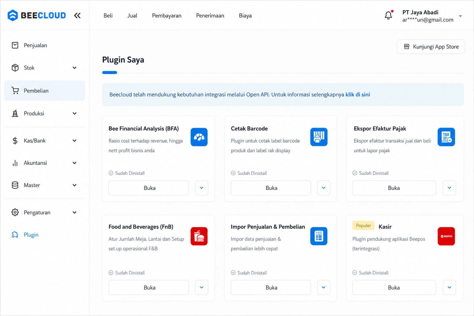 Sistem Open Api Di Beecloud Section Generate Key2