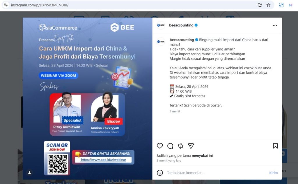 Webinar Bee.id Dan Asiacommerce