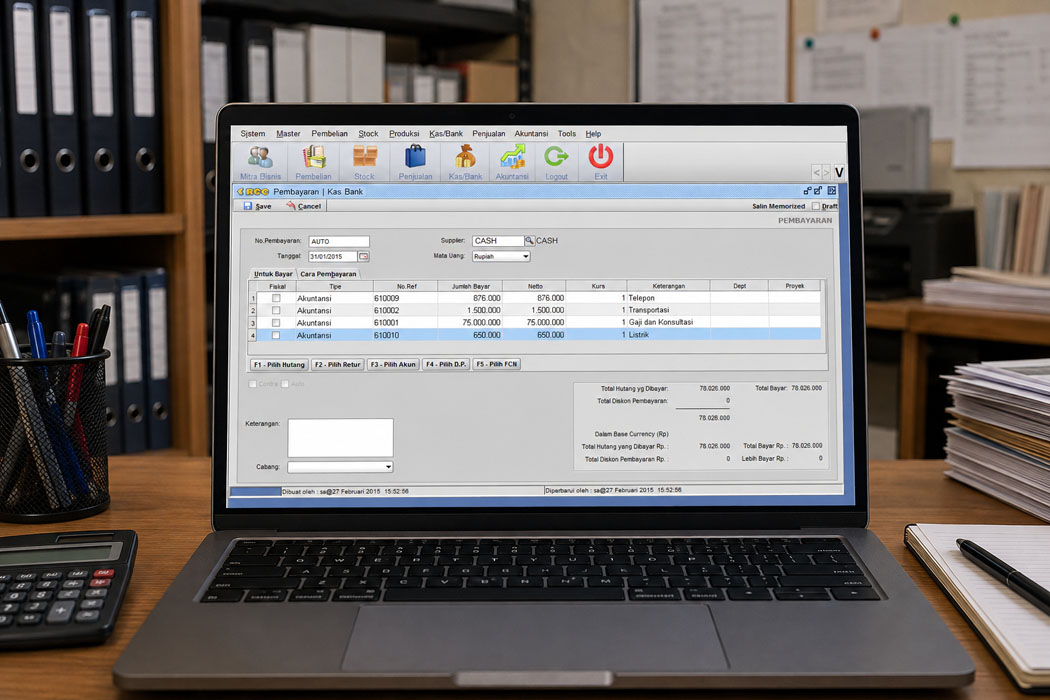 Beeaccounting Software Kasir Sekali Bayar Tampilan Pembayaran