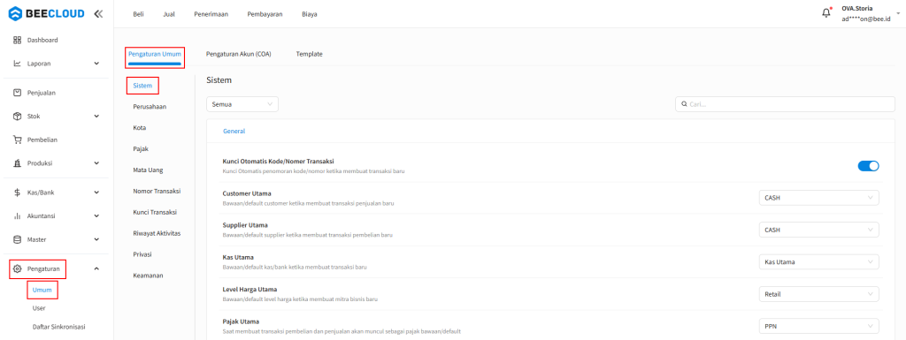 Tampilkan Kode Produk pada Detail Transaksi Beecloud 3.0
