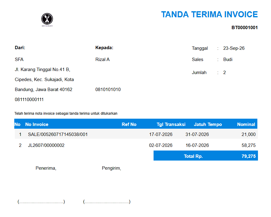 Preview Nota Tukar Tanda Terima