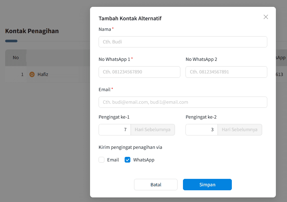 Update September 2026 Tambah Kontak Reminder Tagihan Beecloud 02