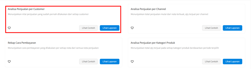 Pilih Analisa Penjualan Per Customer 