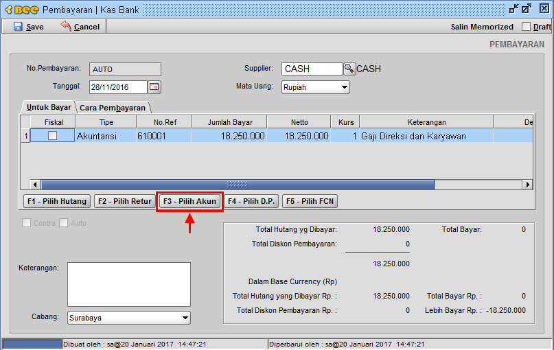 Pembayaran Hutang Gaji - Beeaccounting