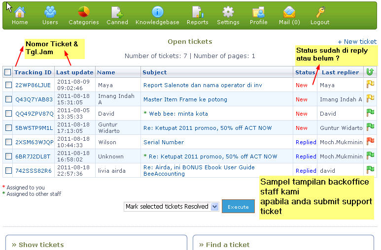 Kenapa support harus via Support Ticket/Tiket?