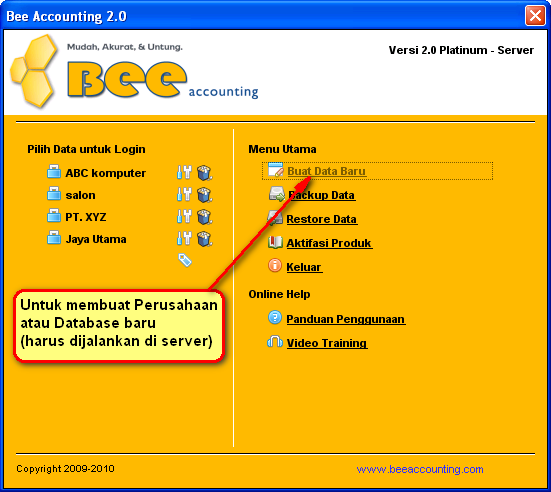 Membuat Database Baru