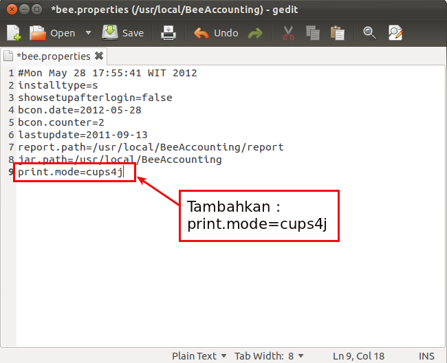 Printing Cetak Nota Teks Report di Ubuntu 10.xx keatas