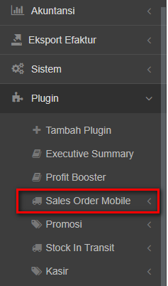 Gb 2. Masuk [Plugin]-[Sales Order Mobile]