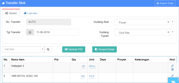 Gb 6. Tampilan SETELAH di validasi oleh user Pusat